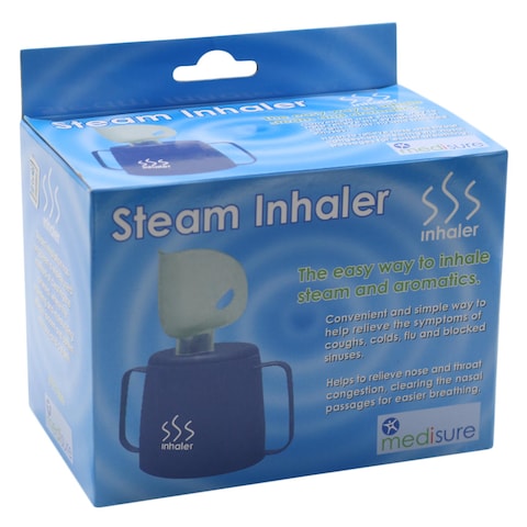 Medisure Steam Inhaler Cup With Mask Blue/White