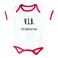 Cheeky Micky -Body Suit with Message : V.I.B Very Important Baby (Pink Trim) Age: 6-12 months