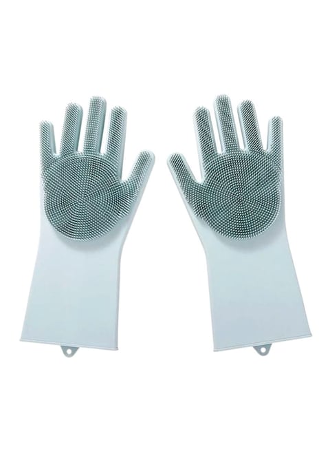 Buy Generic 2-Piece Dish Washing Gloves Set Grey in UAE