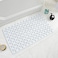 Non-Slip Bath Mat, Soft TPE Shower Mat with Suction Cups and Drain Holes, Bathroom Anti-Slip Mat for Shower, Bathtub (120 * 80cm, White)