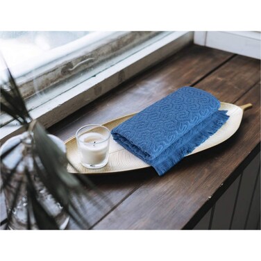 جاكورد فوطة وجه - 50 في 90 سم - بترولي