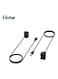 Fitme كابل شحن مكون من قطعتين لهاتف Mi Band 5 و Mi Band 6 و Mi Band 7 أسود