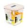 Glasslock Square Food Container Clear/Pink 920ml