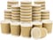 Yesocea [50 Cups] 4 oz. Kraft Disposable Coffee Cups - Triple Wall Ripple Hot Paper Cups for Tea, Drinks To-Go