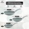 LIFE SMILE Frying Pan Set - Multi Layer Granite Coating Fry Pan   Include 20 CM, 24 CM, 28 CM Non Stick Pan   Heat-Resistant Handle Hanging Loop (Green)