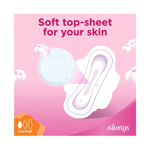 Always Cotton Soft Ultra Thin Normal sanitary Count with Wings 10 Pads