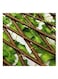 Expandable Wicker Fence With Faux Plants Green/Brown 1.20meter