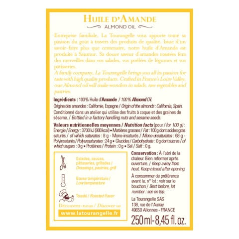 La Tourangelle Almond Oil 250ml
