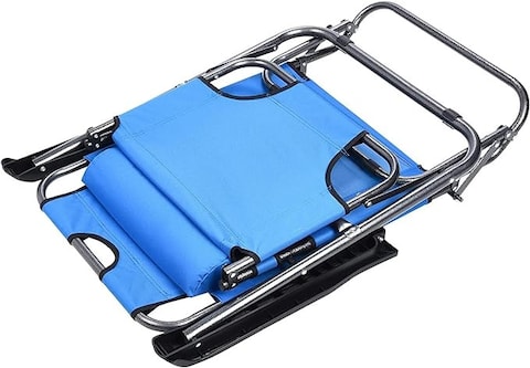 Egardenkart reclinable Camping Chair, Folding Camping Chairs for Adults with Armrests, Lightweight Portable for Beach, Perfect for Caravan trips, BBQs, Garden, Picnic,(Blue), Large