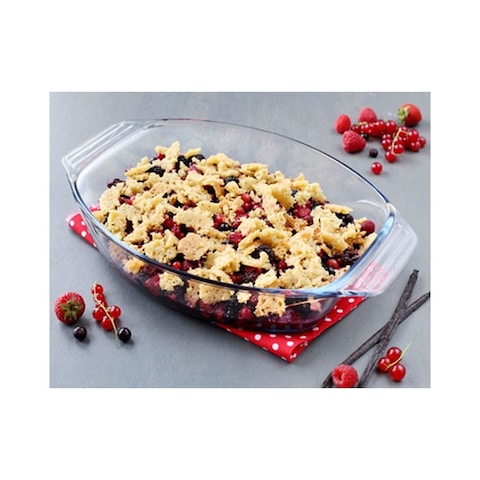 Pyrex Optimum Oval Roaster With Handle - 30 Cm - Clear