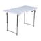 Lifetime, 4-Foot, Height Adjustable Fold-In-Half Table, Rectangle, Residential, White Granite Colour, LFT-80509