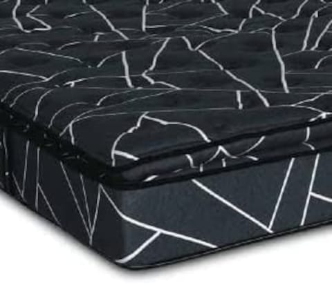 Galaxy Design Back Comfort Pocket Spring Mattress Pillow Top Mattress Black Color Size (L x W x H) 200 x 120 x 30cm Model-GDF1220-5 Year Warranty.