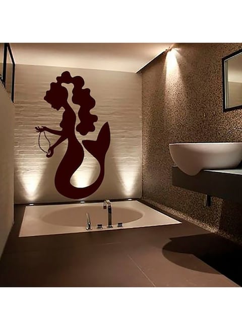 Spoil Your Wall Mermaid Bathroom Wall Decal Black 60x100cm