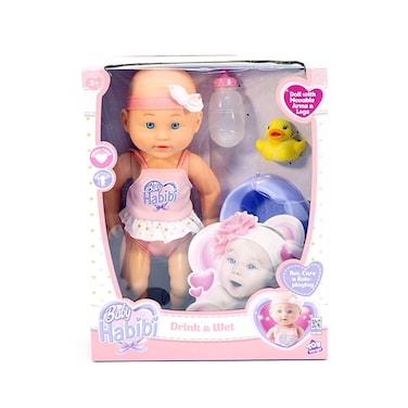 دمية بيبي حبيبي تشرب مبللة مقاس 14 بوصة