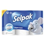 Buy Selpak 3 Ply Toilet Tissue White 12 Rolls in UAE