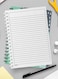 لوحة  دفتر سلك ٦٠ ورقة بغلاف من الورق المقوى بتصميم المحيط، لتسجيل الملاحظات وتدوين التذكيرات للعمل أو الجامعة أو المدرسة