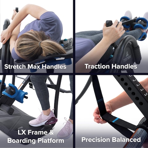 Teeter FitSpine LX9 Inversion Table, Deluxe Easy-to-Reach Ankle Lock, Back Pain Relief Kit, FDA-Registered