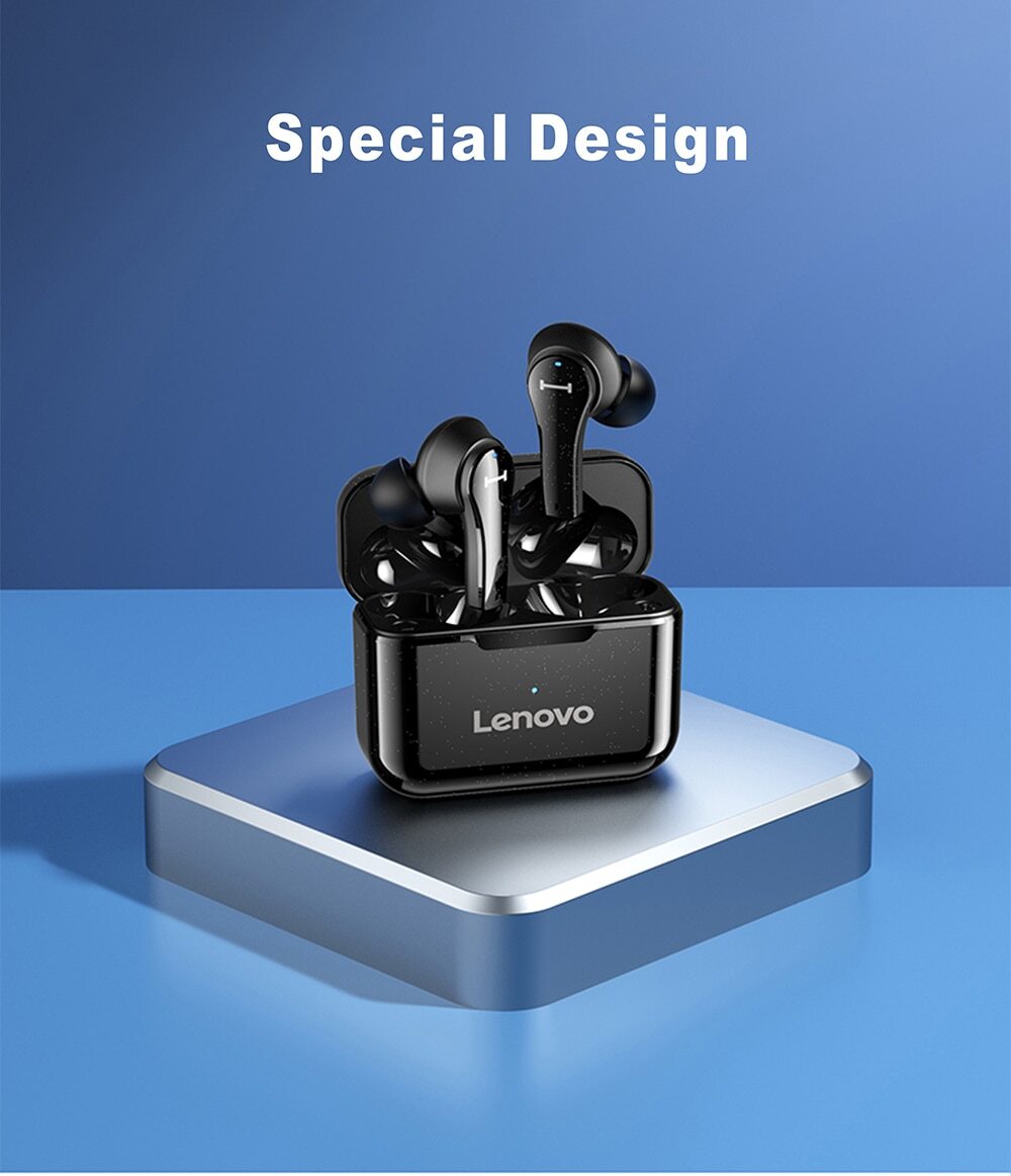 Lenovo QT82 Wireless Bluetooth 5.0 Earphone Touch Control EarBuds HIFI Stereo 9D Sound Sport Headphone with Mic IPX5 Waterproof