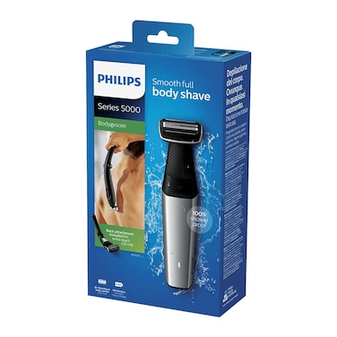 فيليبس سيريز  5000 ماكينة تشذيب شعر الجسم والفخذ  المقاومة للماء  BG5021/15 - فضي ، أسود