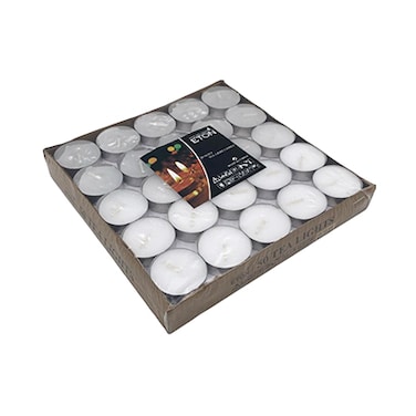 Tea Light Candles White 50 Pieces
