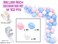 Party Time 102PCS Pink, Blue and White Balloon Garland Kit Balloon Arch Garland, Metalic Latex Balloon for Wedding Decoration Anniversary &amp; Birthday Party Decorations - Party Supplies