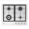 BOJ GH 3160XS, 4 Burner Built In Stainless Steel Gas HOB With Auto Ignition, Safety Device, 3 Gas Burners + 1 Triple Flame Burner, Cost-Iron Pan Support, Inox Capped Knobs, Silver, Size ( 60 x 60 )cm