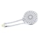 Home Pro 5 Function Chrome Plated Round Shower Head Silver