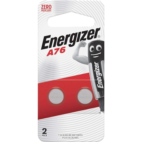 Energizer A76/LR44 Alkaline Batteries 1.5V  Pack of 2