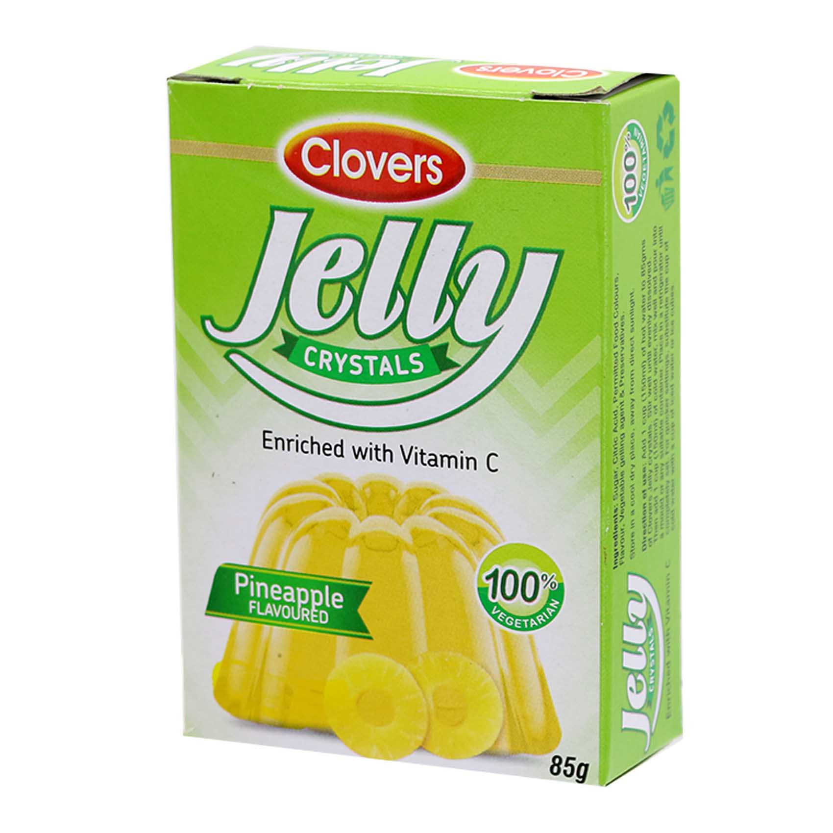Clovers Jelly Crystal Pineapple Dessert Mix 85g