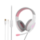 Meetion Stereo Gaming Headset White Pink Lightweight Backlit HP021