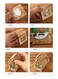 Wooden Christmas Ornaments with Lights - Festive Indoor Holiday Decorations (4 Pc Set))