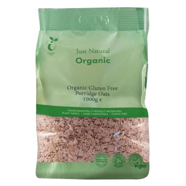Just Natural Organic Gluten Free Porridge Oats 1Kg