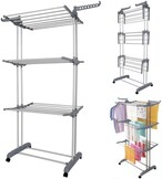 Buy Generic Queiting 3 Tier Clothes Airer Drying Rack Foldable Clothes Dry Rail Hanger Laundry Indoor Outdoor in UAE