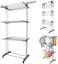 Generic Queiting 3 Tier Clothes Airer Drying Rack Foldable Clothes Dry Rail Hanger Laundry Indoor Outdoor