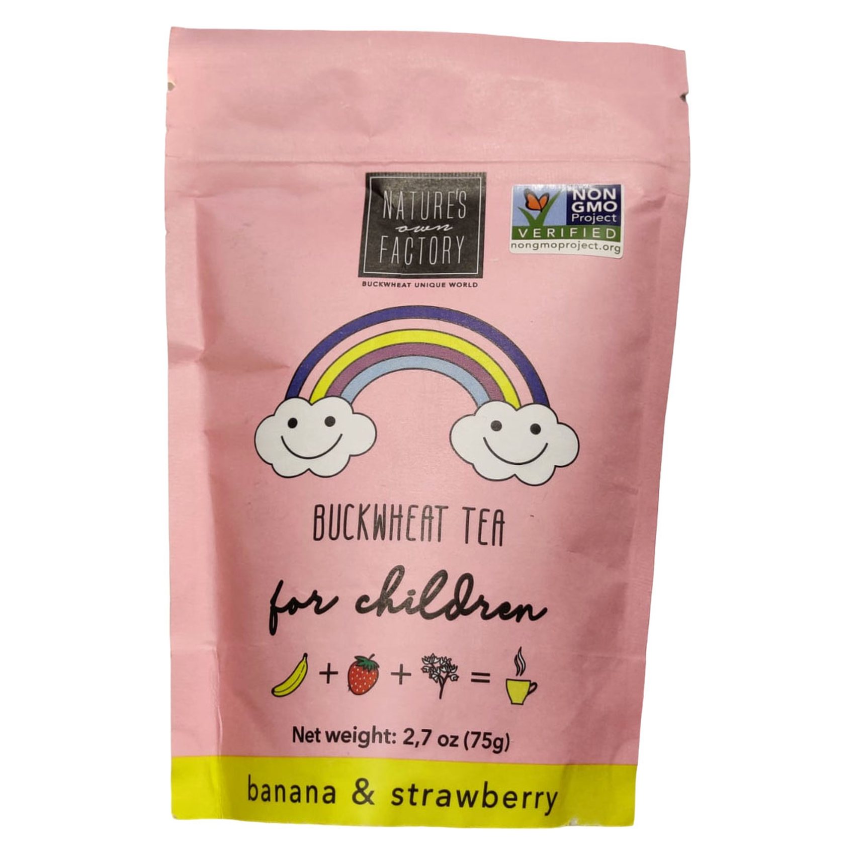 Nature&#39;s Own Factory Banana Strawberry Buckwheat Tea Drink 75g