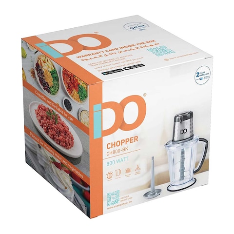 IDO Chopper 800 Watt 2 Liters - Black - CH800-BK