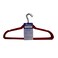 Prime Plastic Velvet Hanger Purple 6 PCS