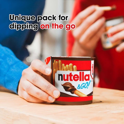 Nutella &amp; GO Chocolate Hazelnut Spread with Breadsticks, 1 Pack, 52g