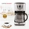AFRA Coffee Maker, 1.5L Capacity, 900W, Anti-Drip, Removable Filter, Automatic Shut Off, Stainless Steel Finish, G-Mark, ESMA, RoHS, CB, AF-15900CMKSS, 2 Years Warranty
