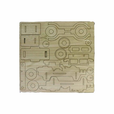 3D Wooden Puzzle - Jeep Shape