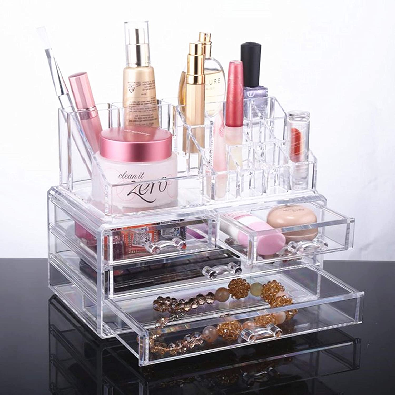 Jewelry And Cosmetic Organizer Display Box Clear