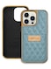 ONEGIF Design iPhone 14 Pro Max Case Premium Leather Case Cover with Card Slot Holder Blue
