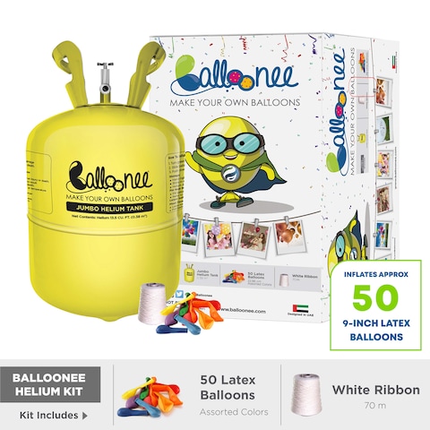 Balloonee Jumbo Disposable Helium Party Kit