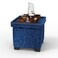Eccentric Stool Cum End Table with Storage Blue