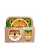 Eco-Friendly Bamboo Fiber 5pcs Dinnerware Set - Creative Cartoon Cutlery Set for Kids - Perfect Baby Feeding Solution, Tiger