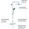 Grohe Vitalio Joy System 260 Shower With Thermostat &amp; Easy Reach Tray 180 Degree Comfort Shower System   3 Sprays.
