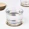 Glattis - Coasters With Holder, Brass-Colour