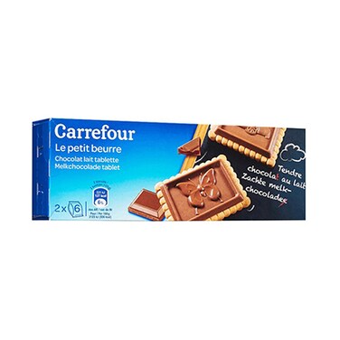 Carrefour Le Petit Beurre Milk Chocolate With Biscuits 150GR
