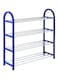Generic 4-Tier Shoe Rack Blue/Silver 58X18X5Centimeter