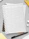 Lowha Spiral Notebook With 60 Sheets And Hard Paper Covers With Lets Travel Doodle Luggage Design, For Jotting Notes And Reminders, For Work, University, School